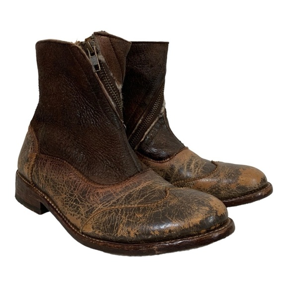Bed Stu Cayuga Distressed Leather Ankle Boots Size 7 - Picture 1 of 11